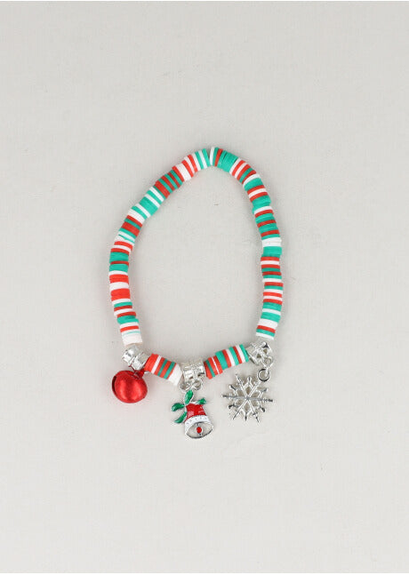 Pulsera Beads Charms Navidad PLATA