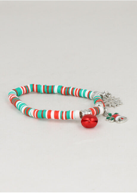 Pulsera Beads Charms Navidad PLATA