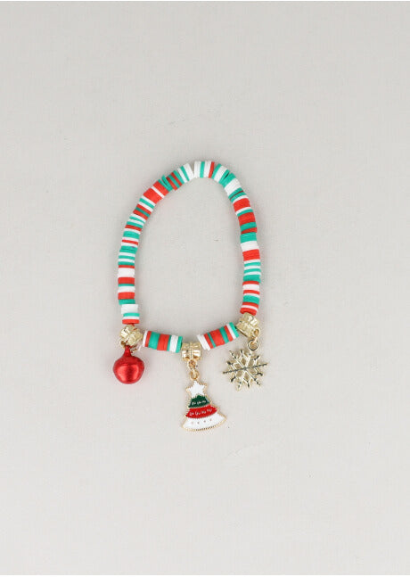 Pulsera Beads Charms Navidad ORO
