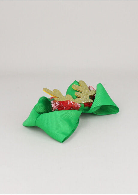Moño navideño reno VERDE