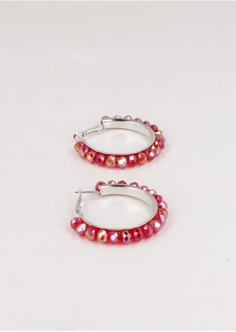 Arracadas Beads Grandes ROJO