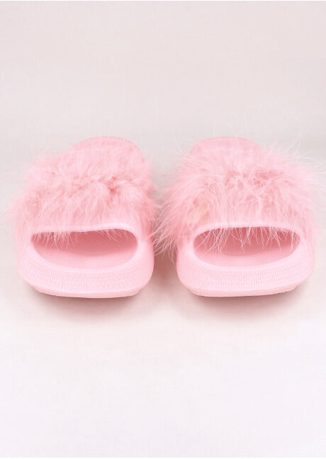 Sandalias peluche PALO DE ROSA