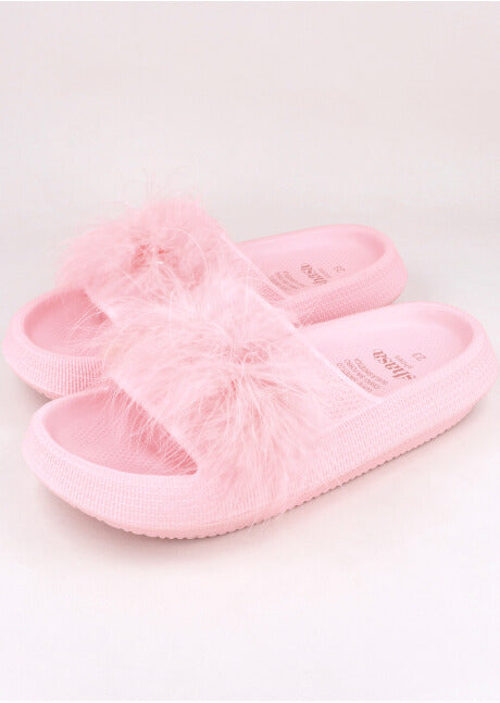 Sandalias peluche PALO DE ROSA
