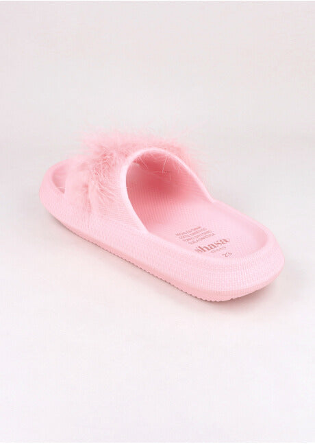 Sandalias peluche PALO DE ROSA