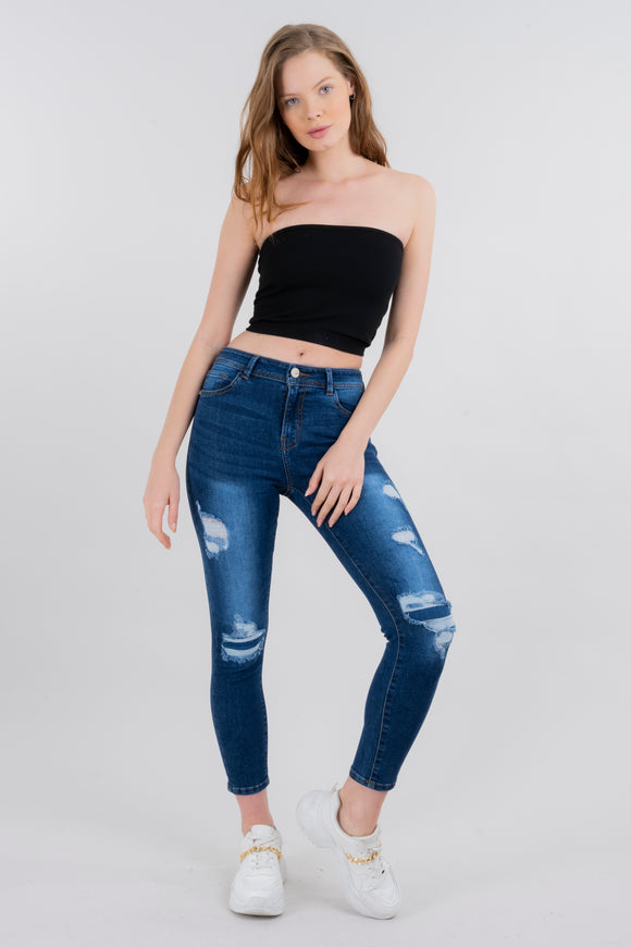 Jeans skinny destrucción