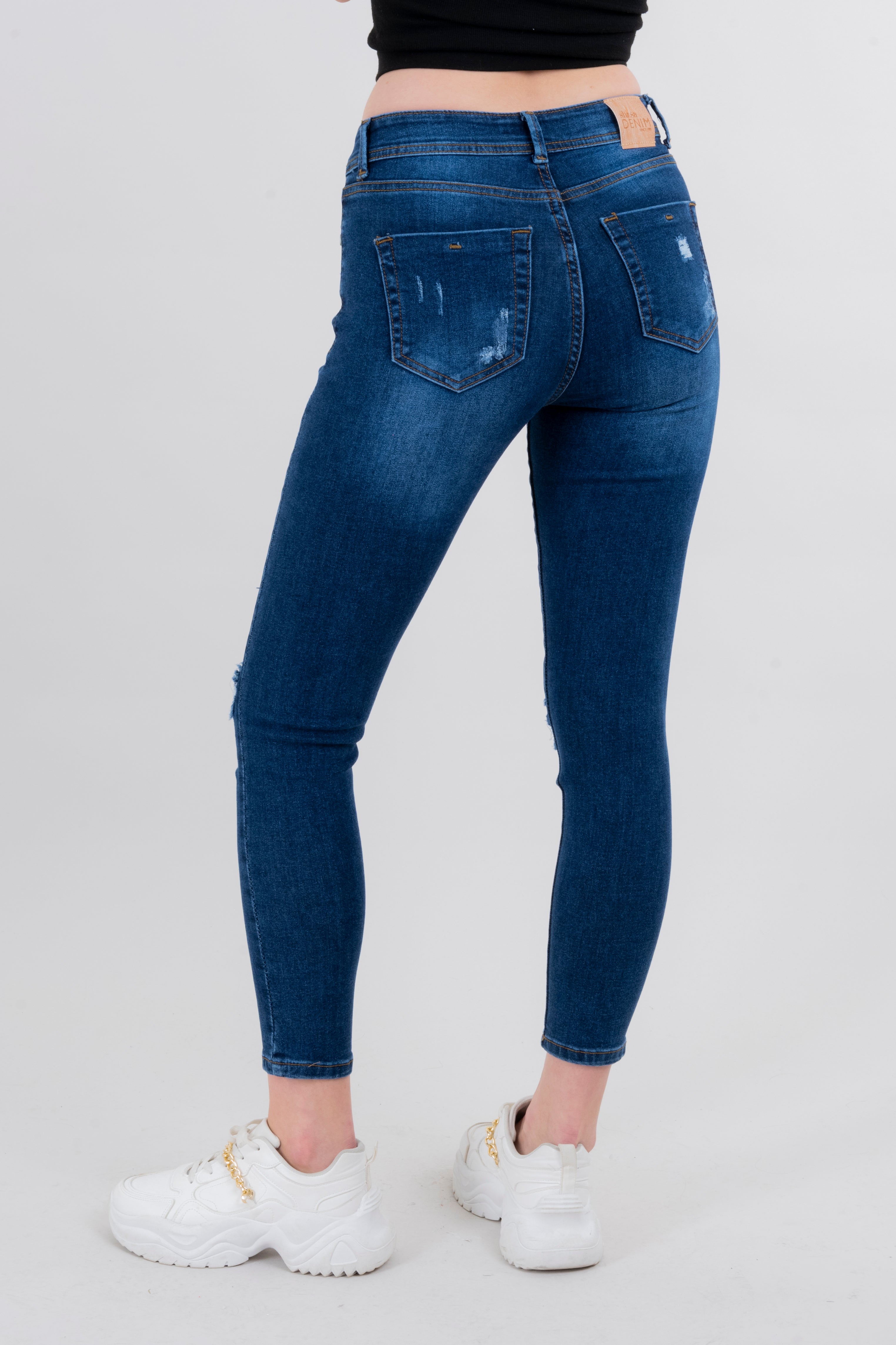 Jeans skinny destrucción DARK WASH