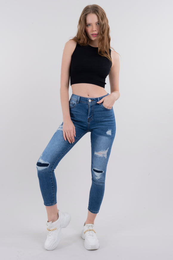 Jeans skinny destrucción