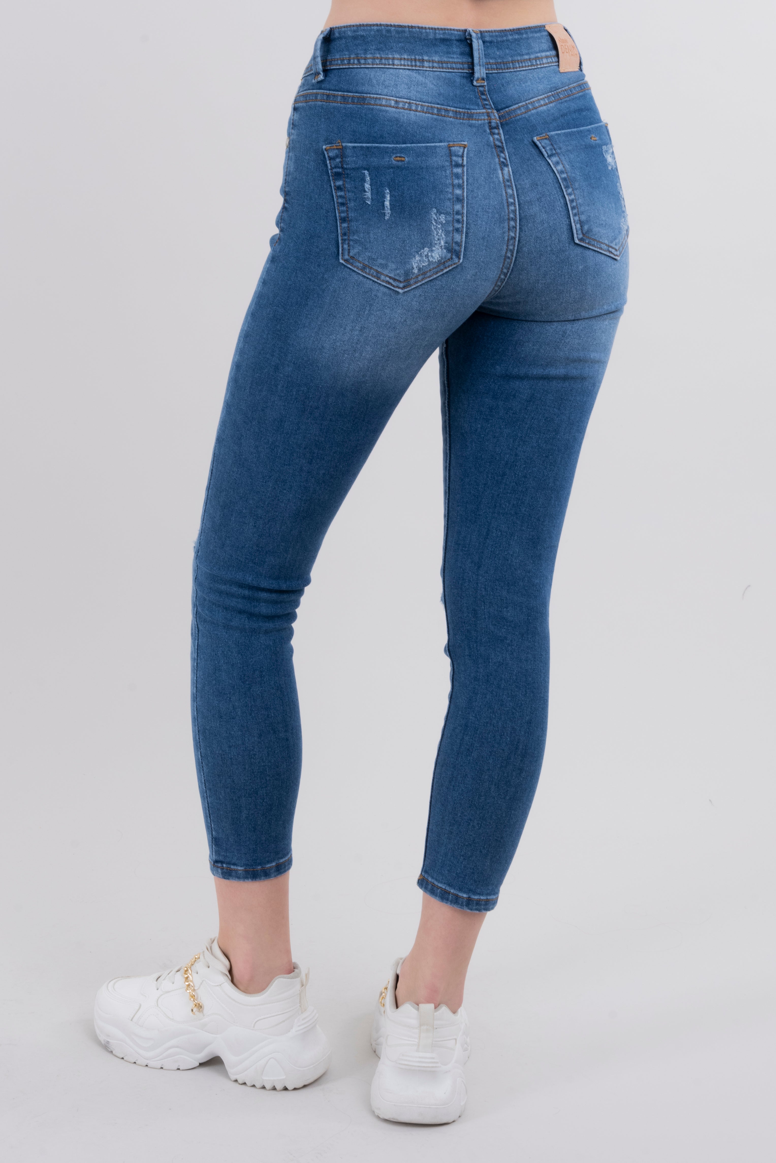 Jeans skinny destrucción MEDIUM WASH