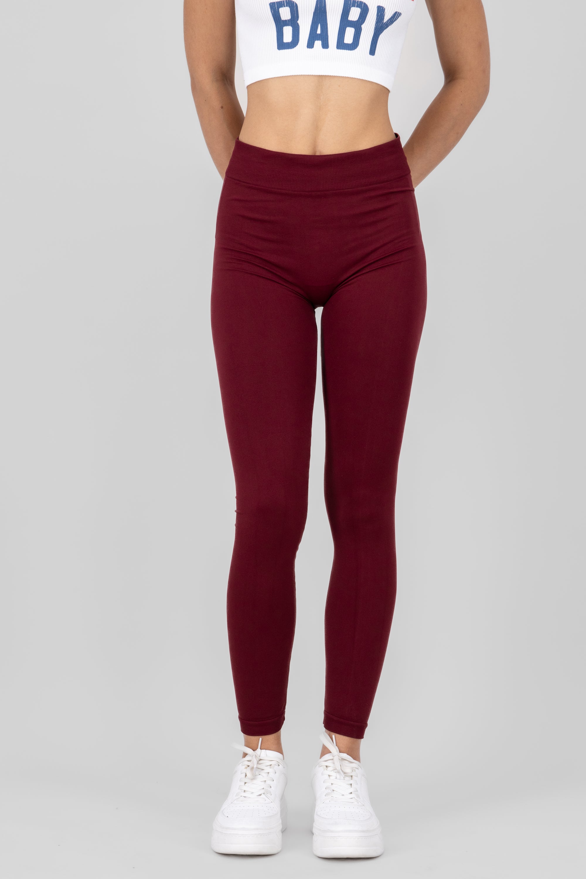 Leggings Seamless Cintura Media CIRUELA