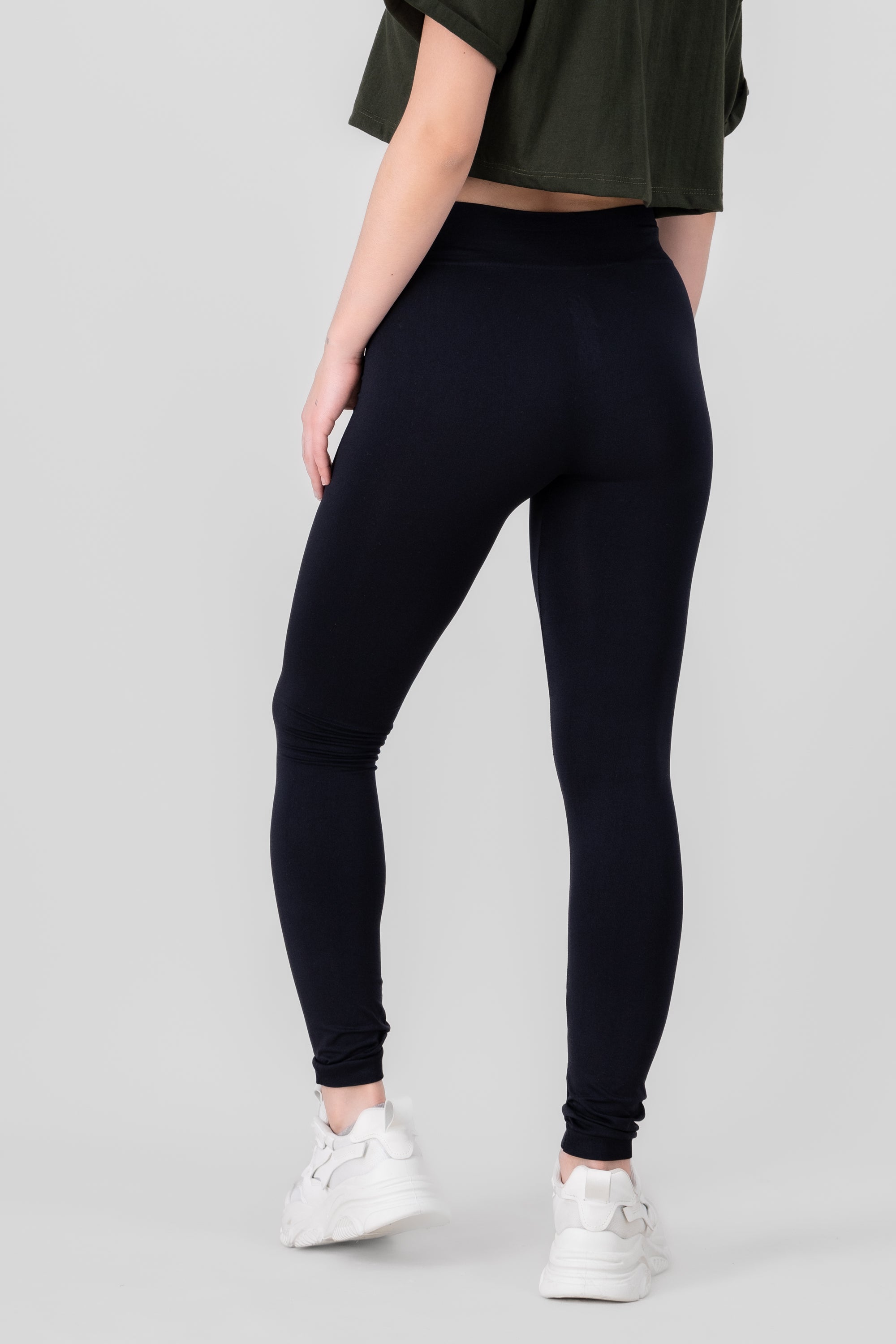 Leggings Seamless Cintura Media NEGRO