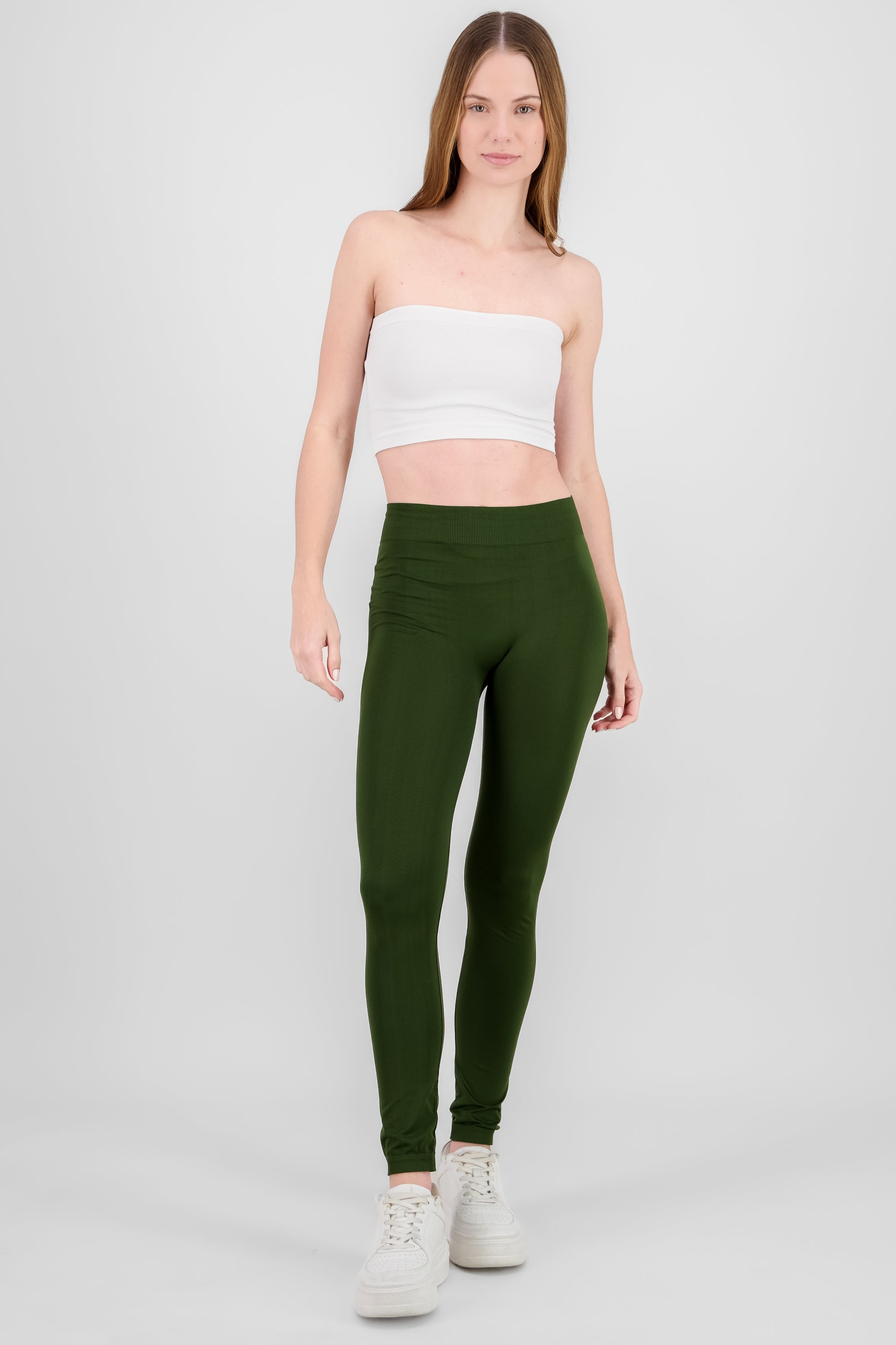 Leggings Seamless Cintura Media VERDE OBSCURO