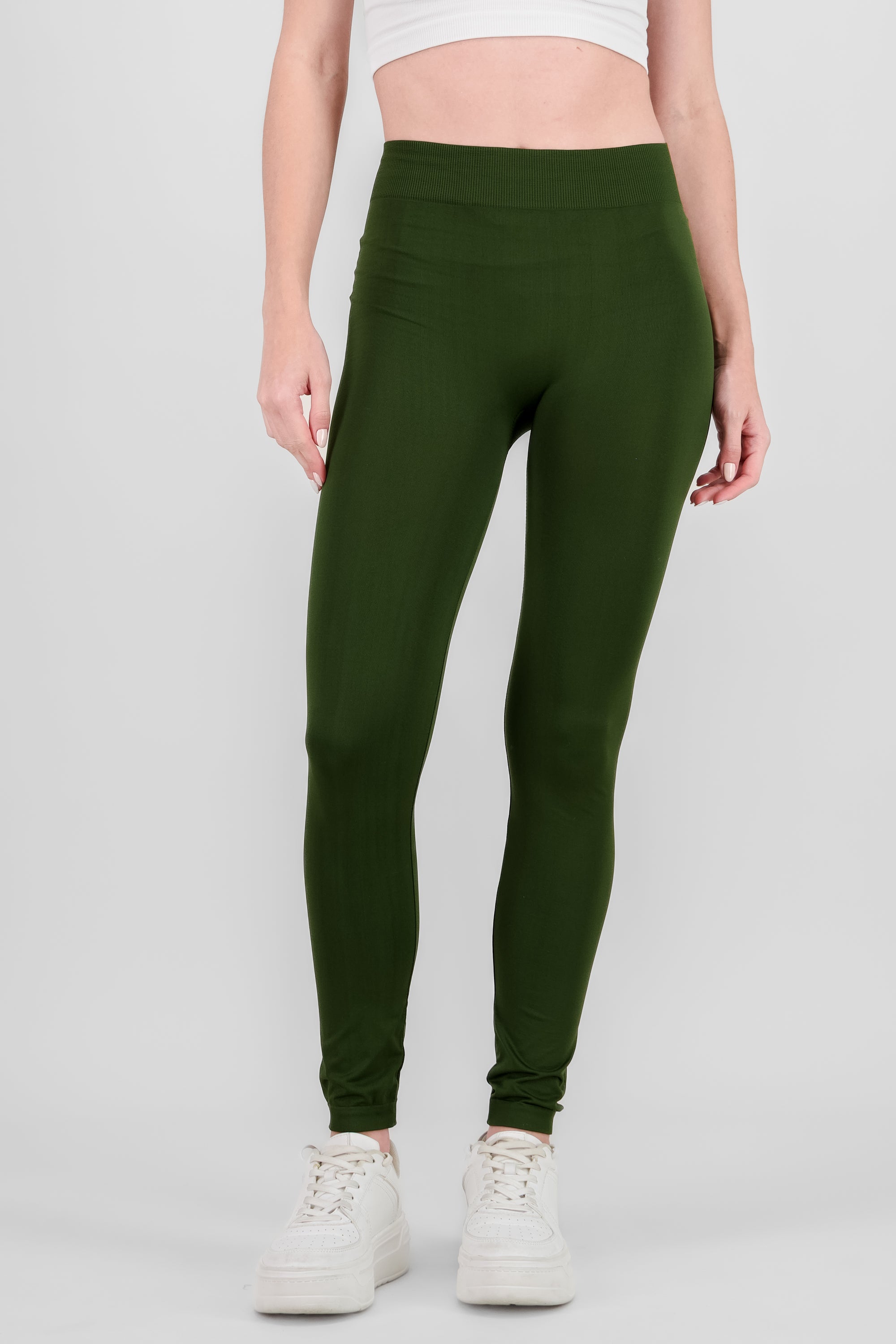 Leggings Seamless Cintura Media VERDE OBSCURO