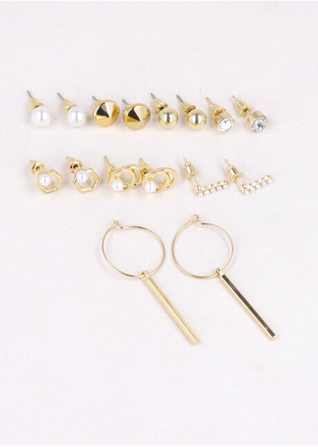 8 Pr Aretes Circulo ORO