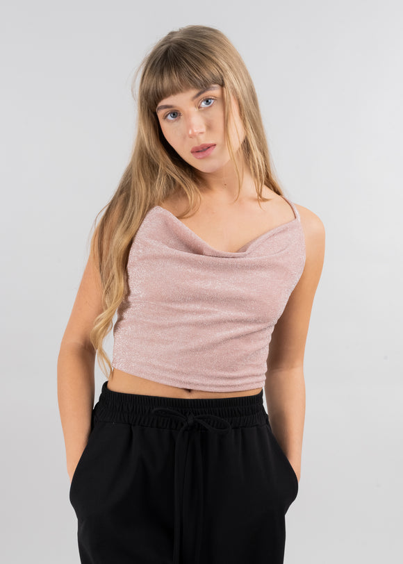 Top tirantes cruzados lurex