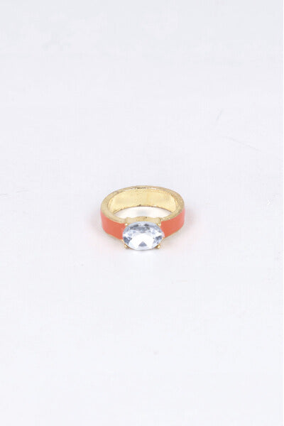 Anillo Cristal Color NARANJA