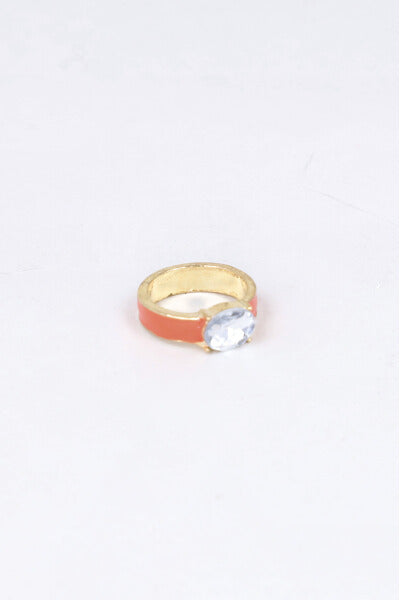 Anillo Cristal Color NARANJA