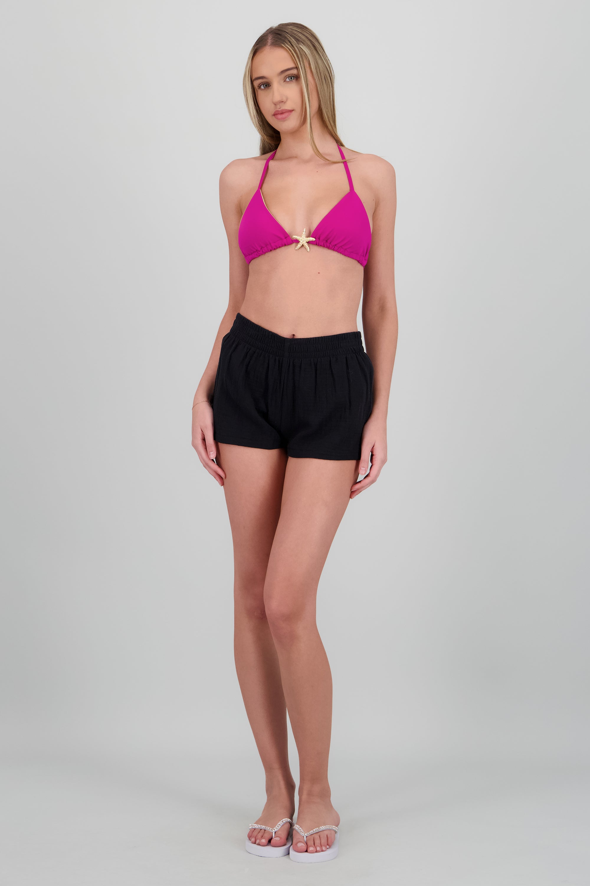 Flip Flop Cintas Brillos BLANCO