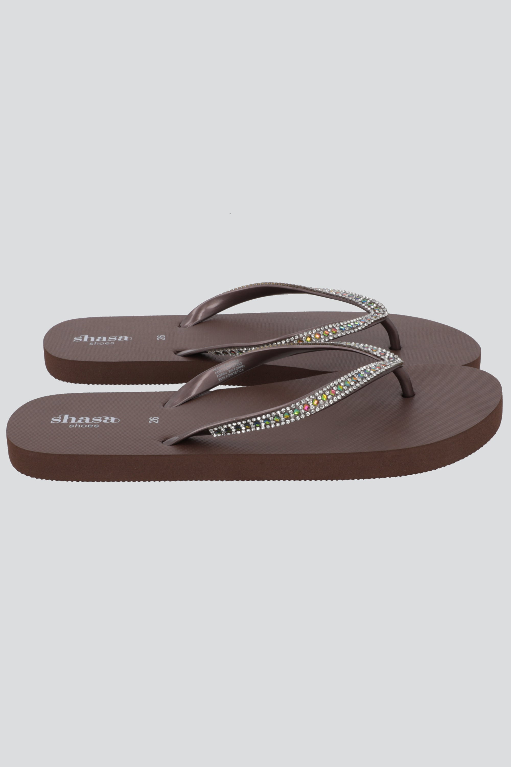Flip Flop Cintas Brillos CAFE