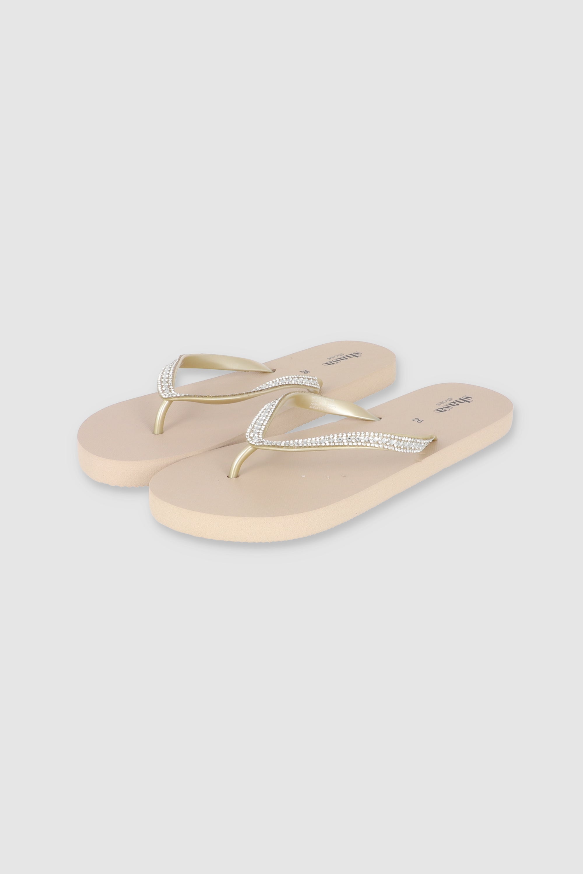 Flip Flop Cintas Brillos TAUPE