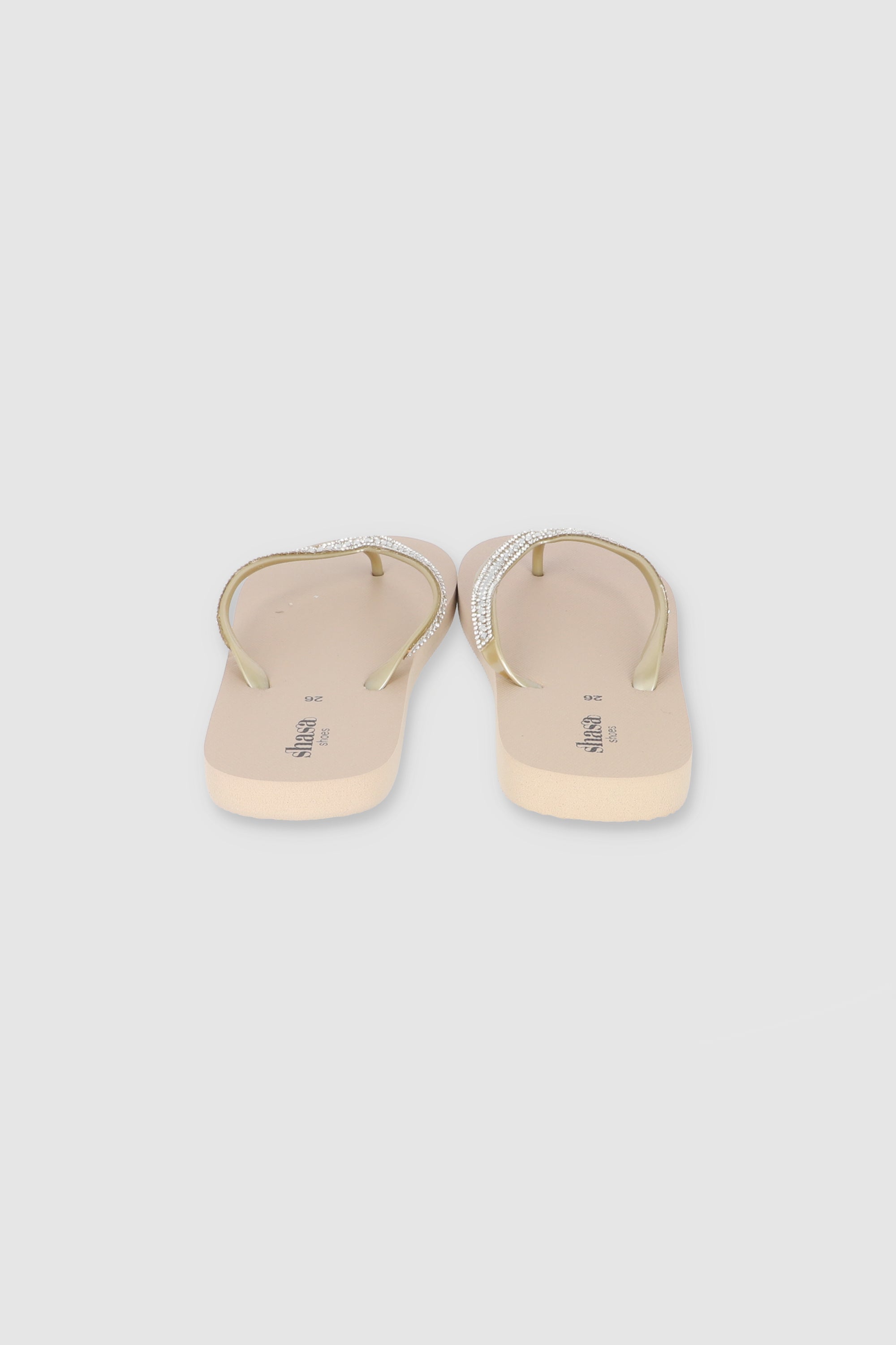 Flip Flop Cintas Brillos TAUPE