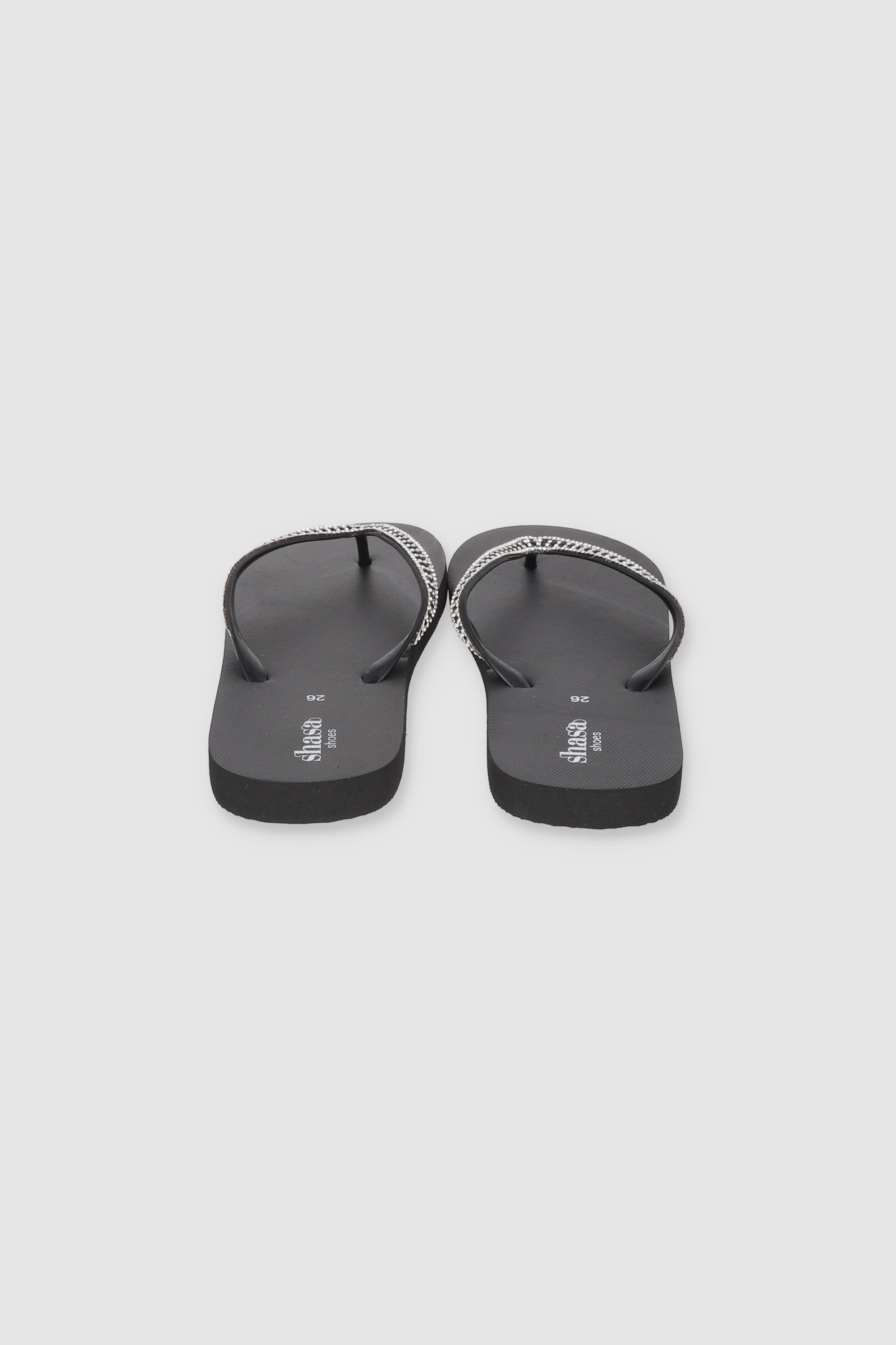 Flip Flop Cintas Brillos NEGRO