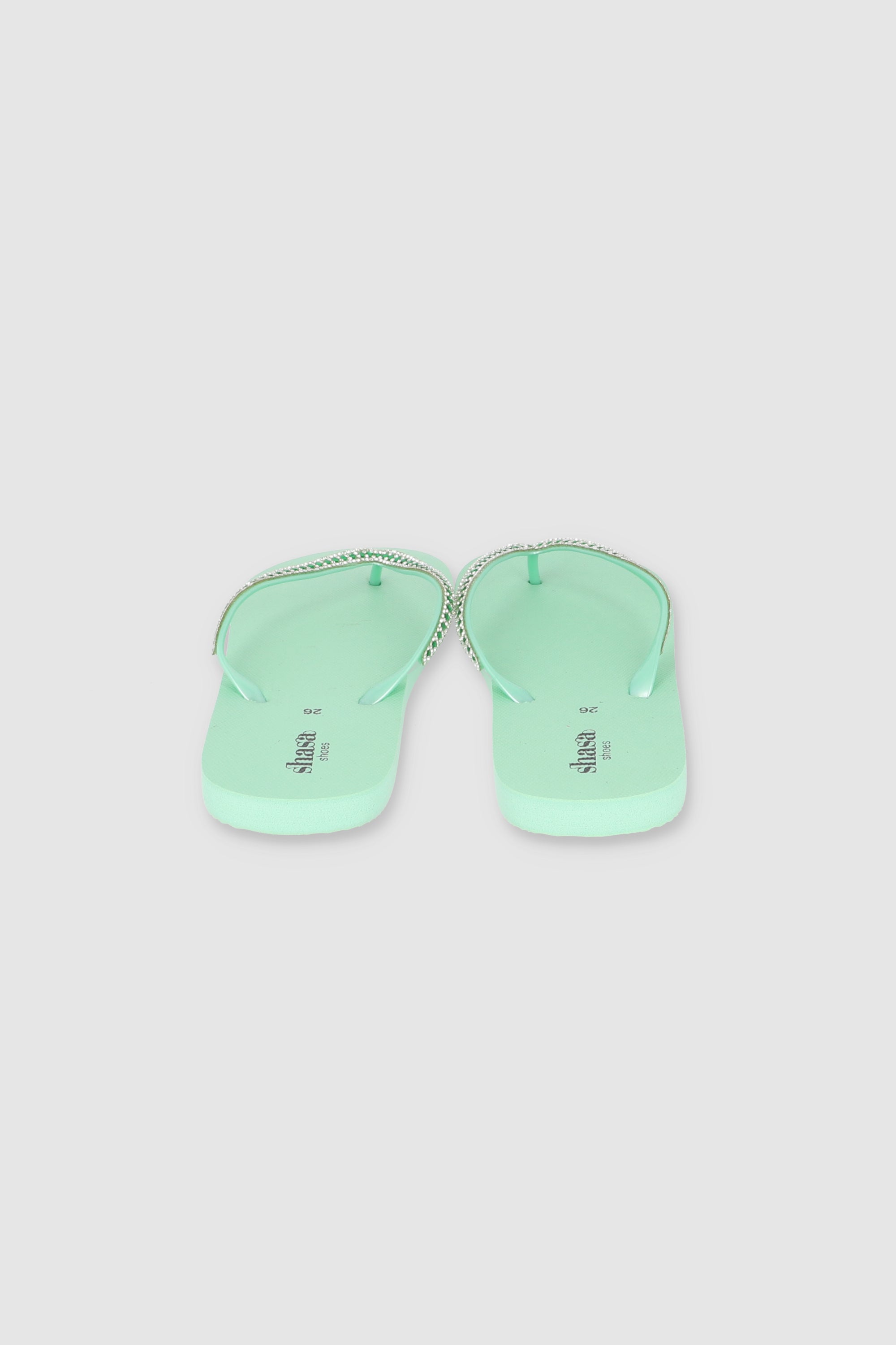 Flip Flop Cintas Brillos VERDE