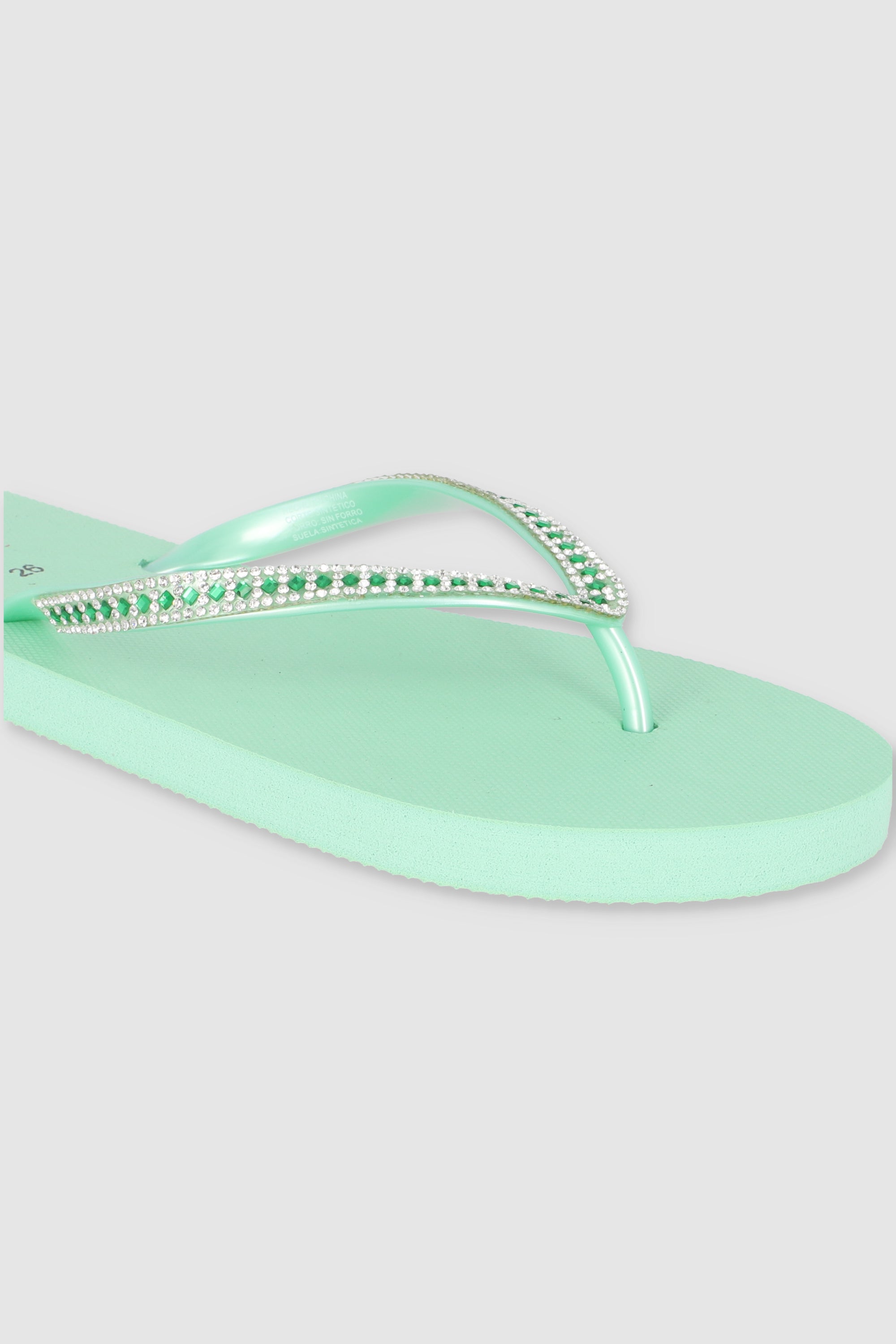 Flip Flop Cintas Brillos VERDE