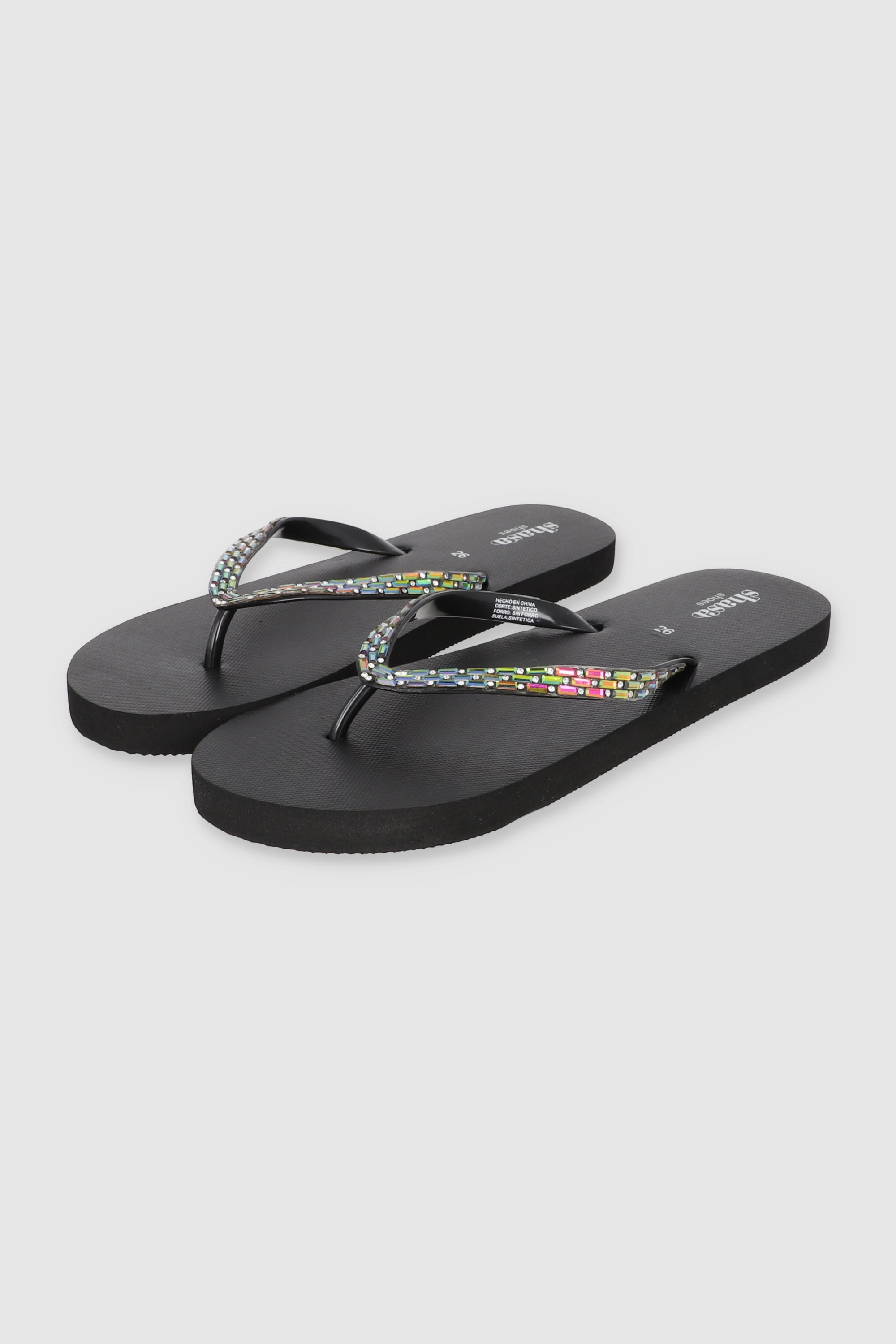 Flip Flop Chinela Brillos Piedras MULTICOLOR