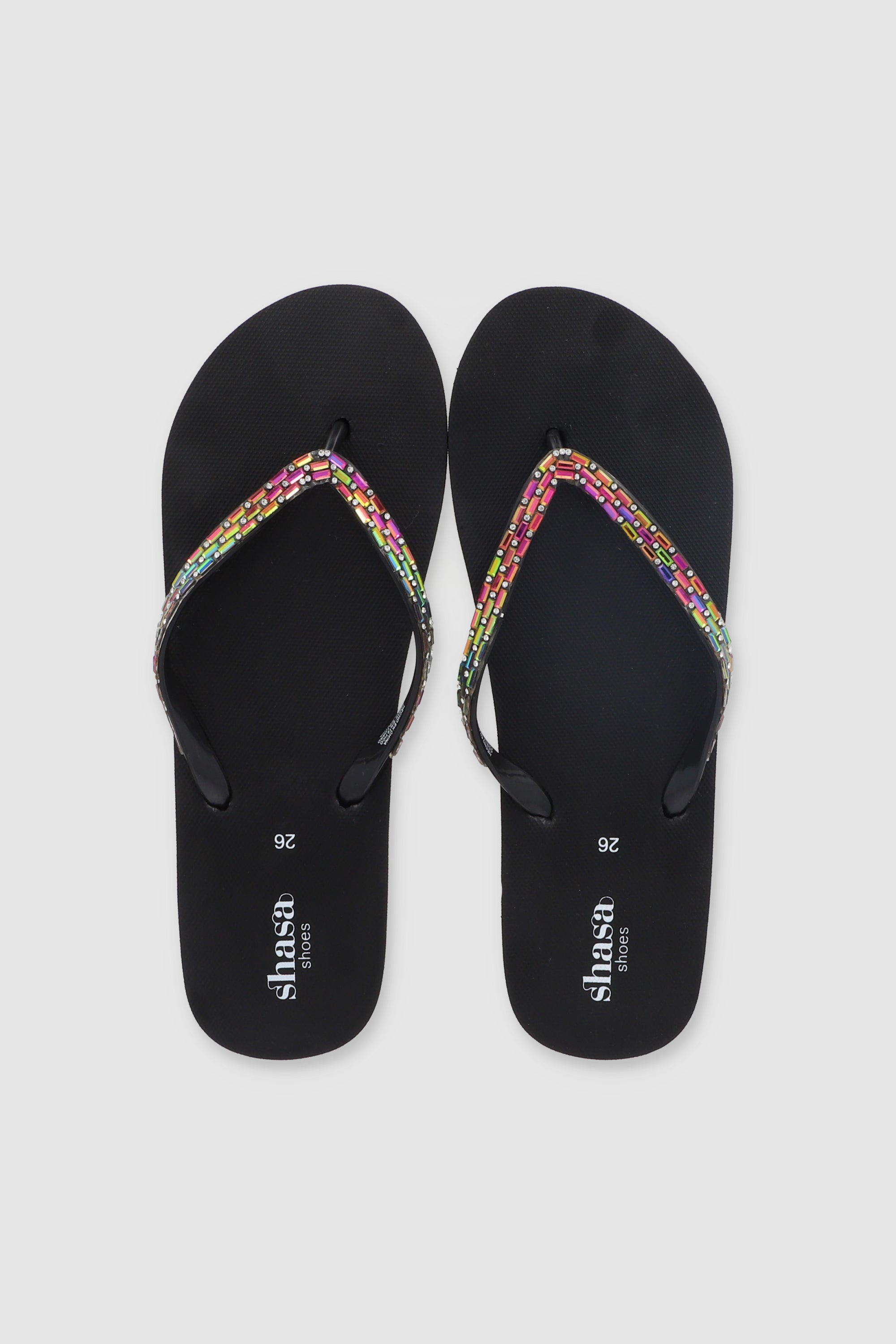 Flip Flop Chinela Brillos Piedras MULTICOLOR