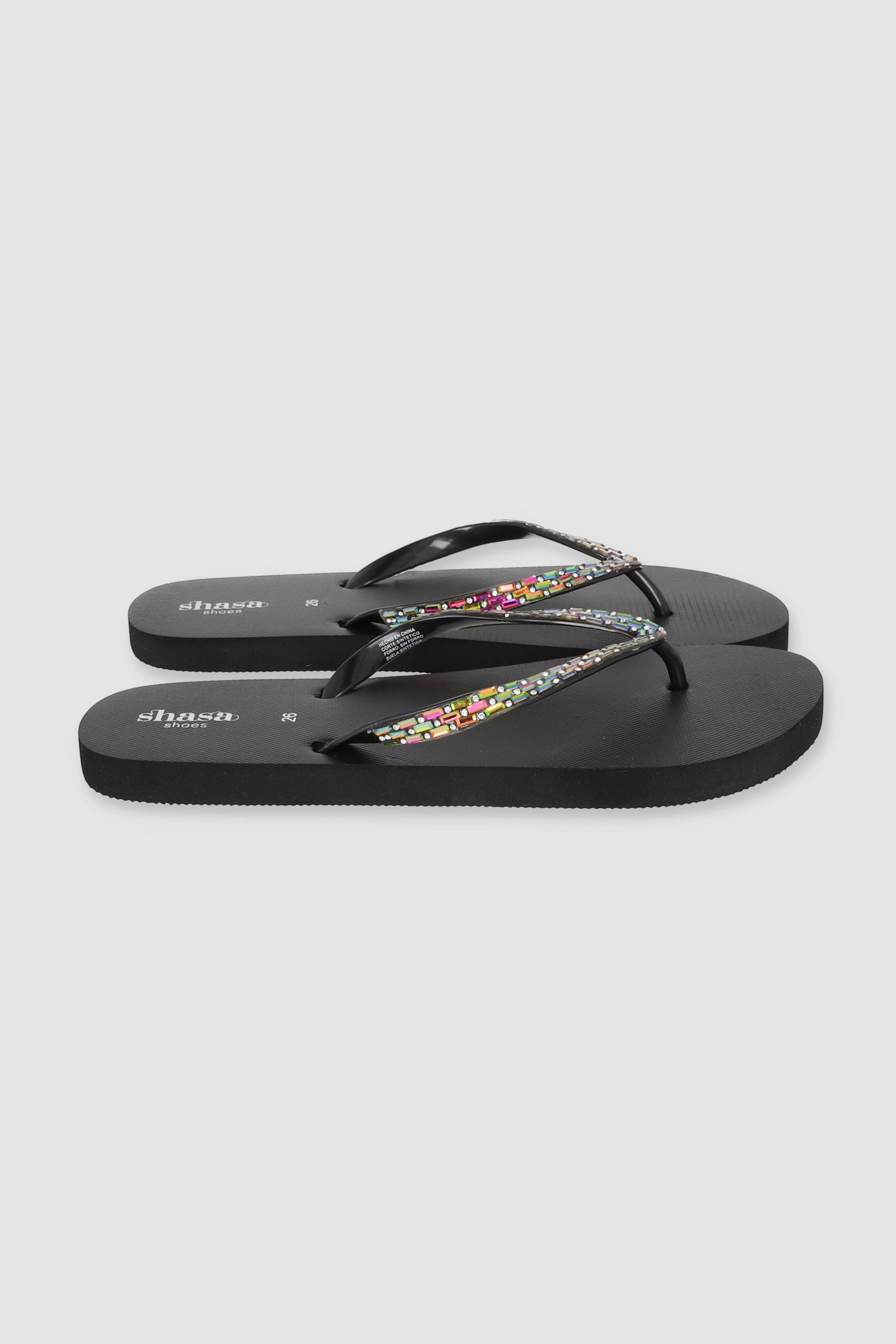 Flip Flop Chinela Brillos Piedras MULTICOLOR