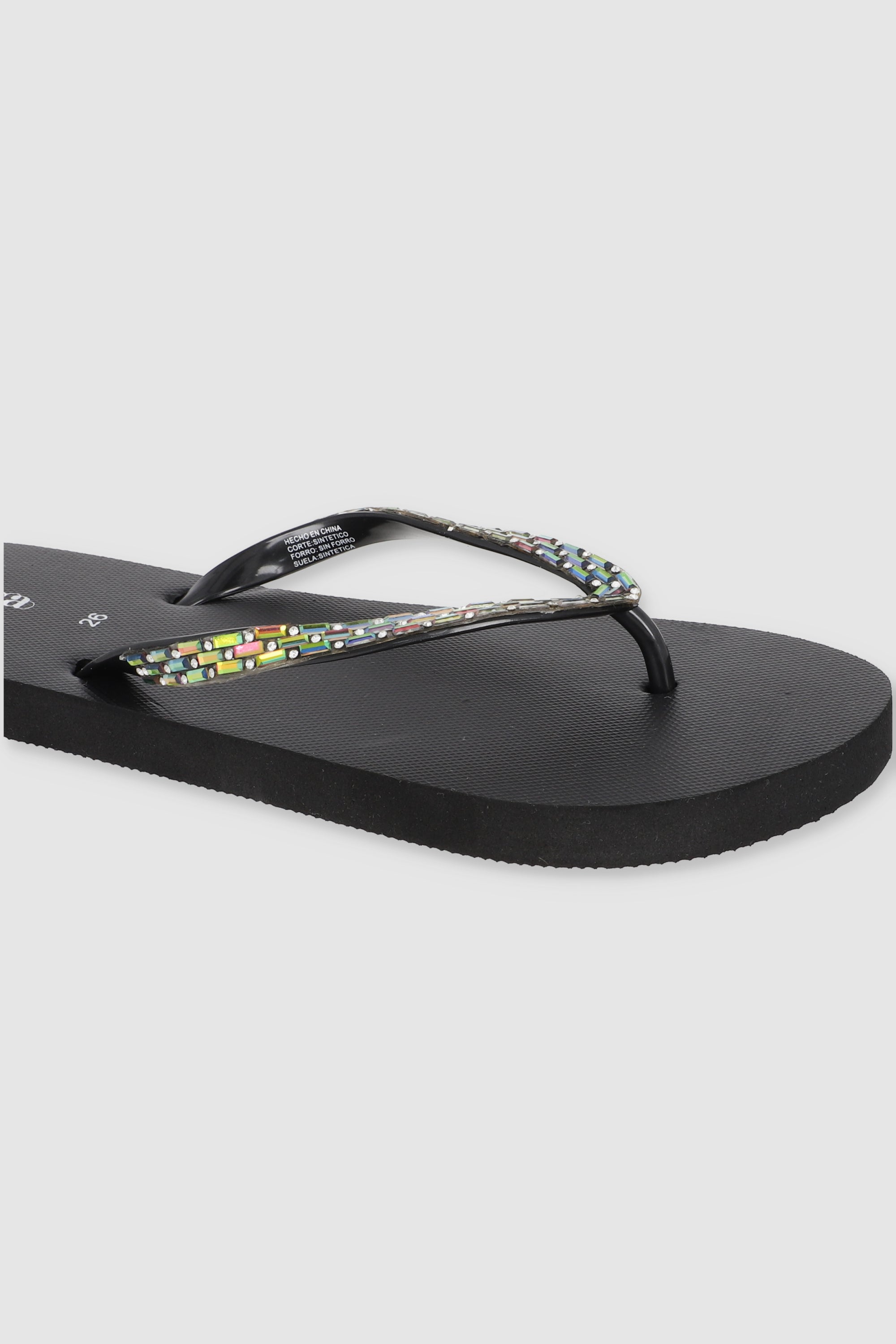 Flip Flop Chinela Brillos Piedras MULTICOLOR