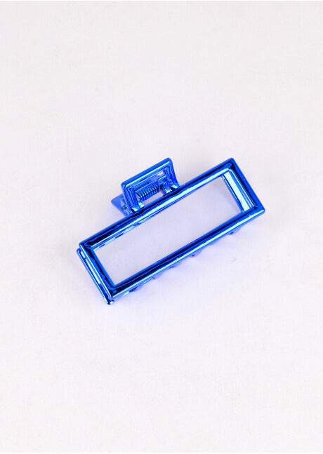 Pinza rectangular metálica AZUL