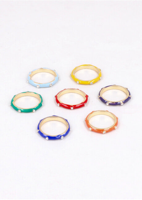 7 P Anillos Colores ORO