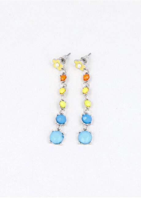 Aretes Largos Beads PLATA