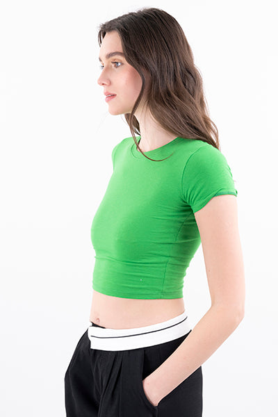 Top crop monocolor VERDE