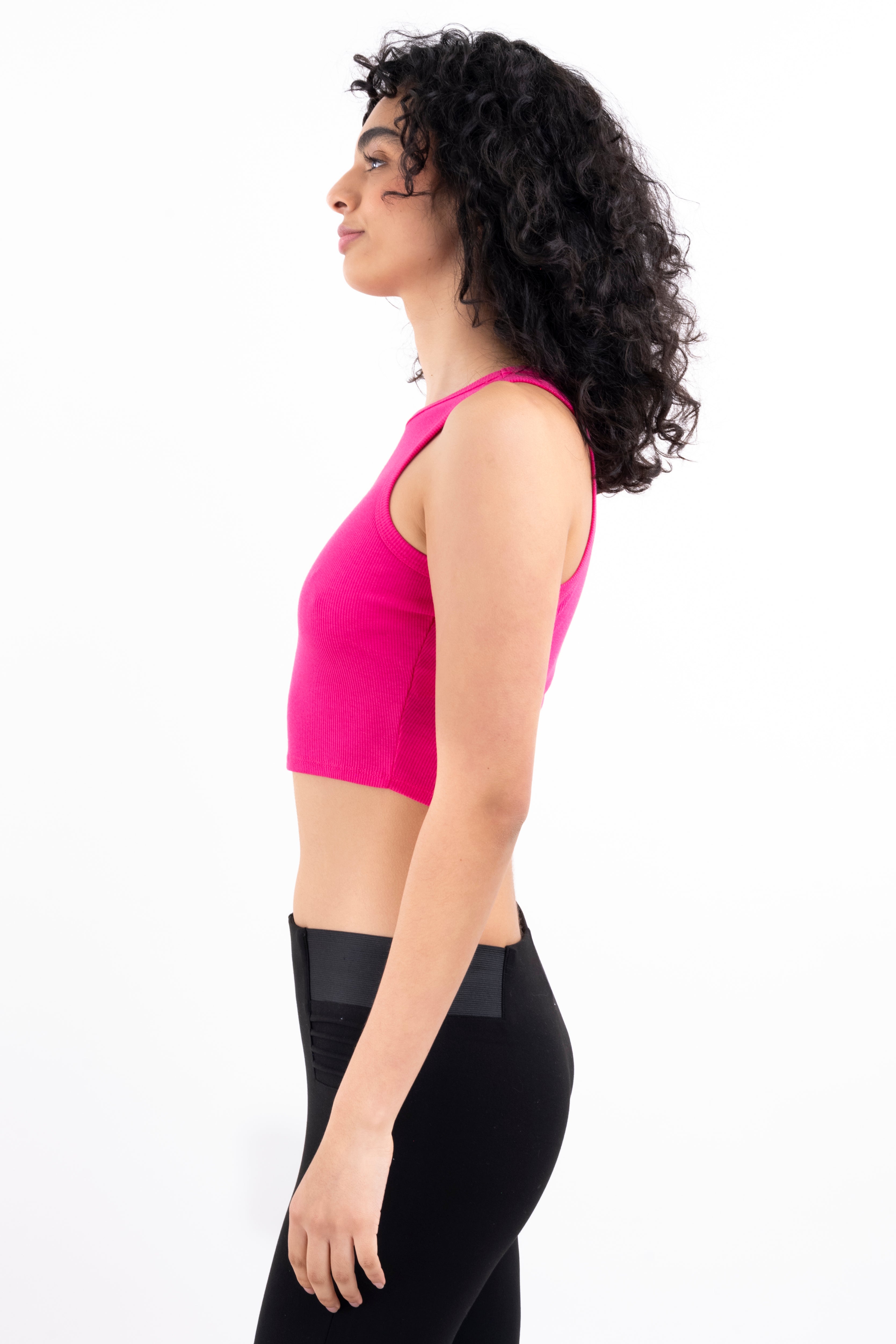 Top crop cuello tank acanalado FIUSHA