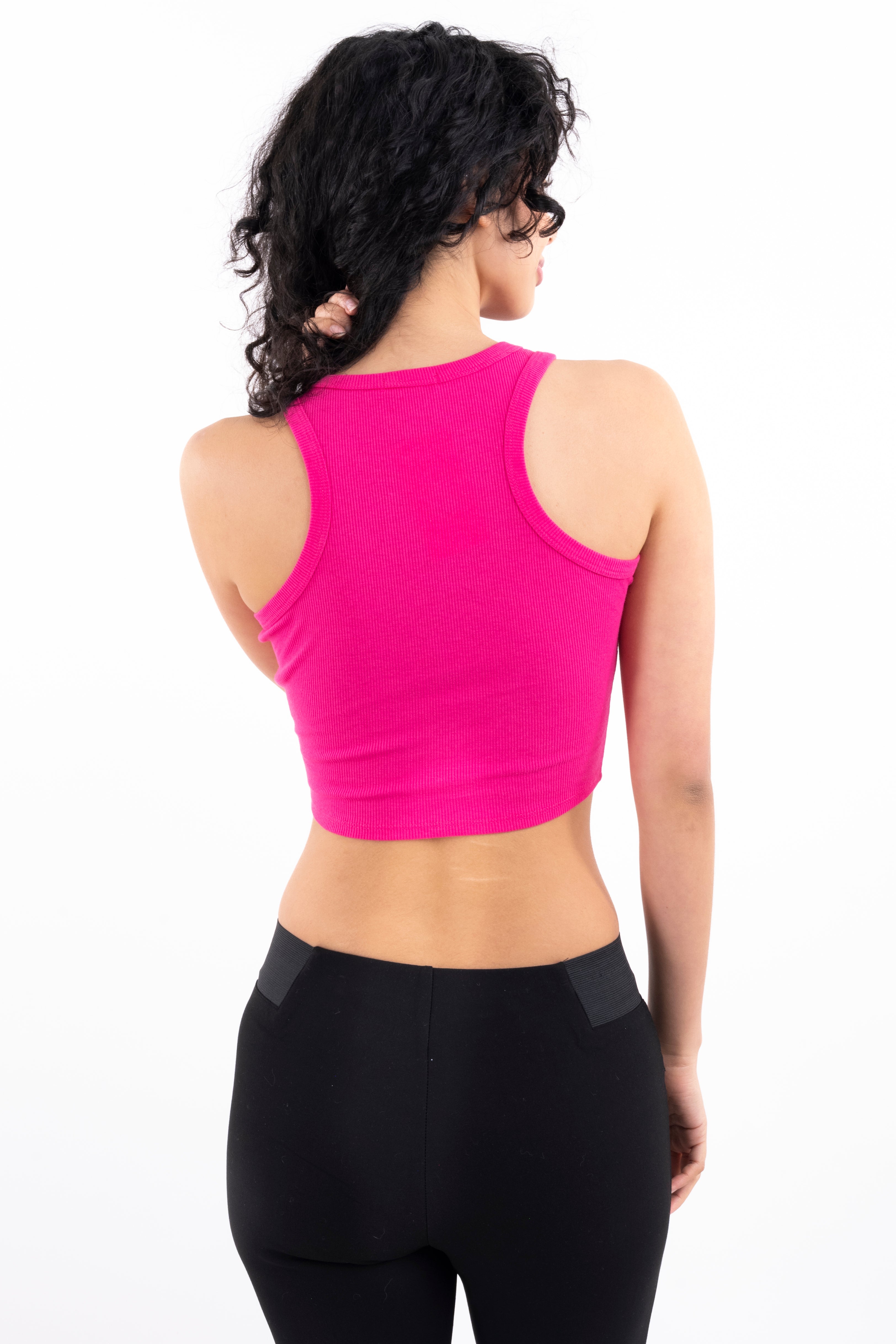 Top crop cuello tank acanalado FIUSHA