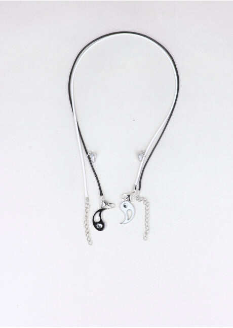 Set 2 Collares Yin Yang PLATA