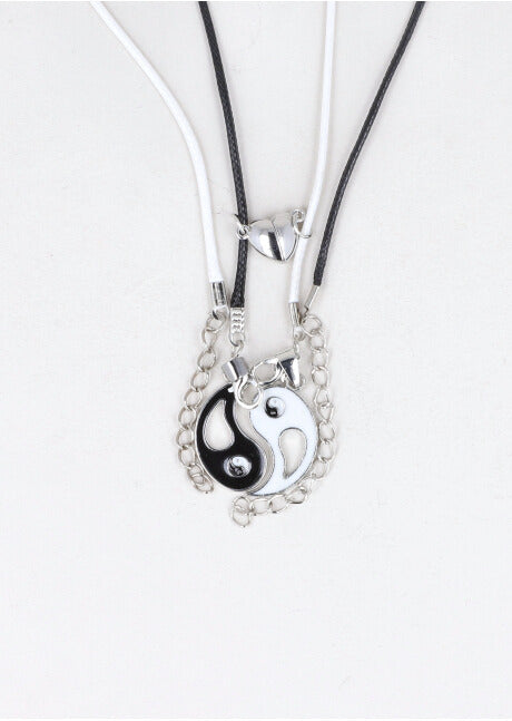 Set 2 Collares Yin Yang PLATA