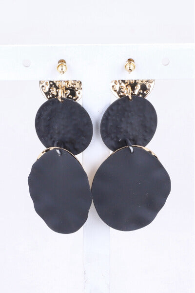 Aretes largos círculos NEGRO