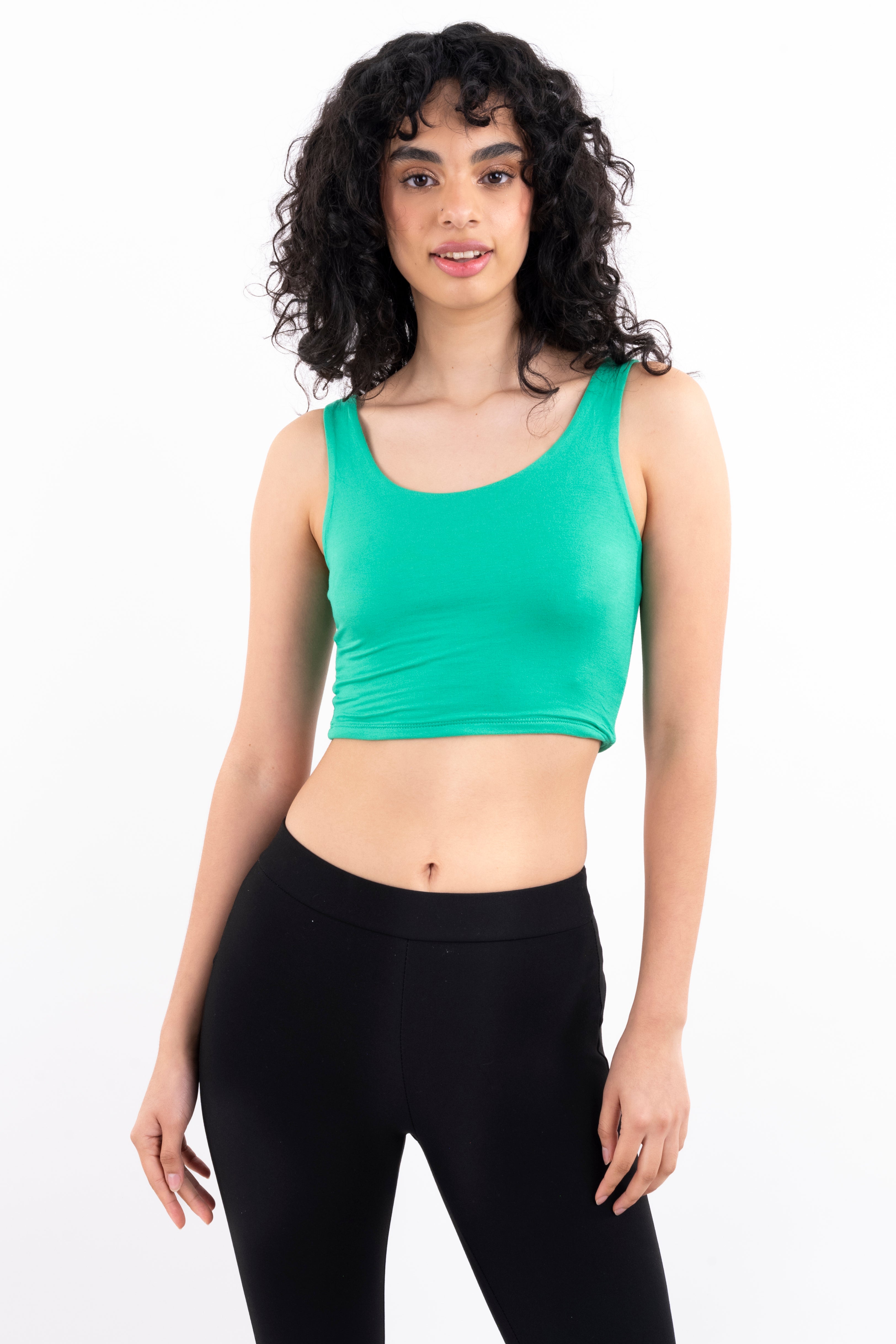 Top Tirantes Gruesos Liso VERDE