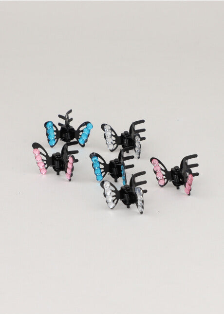 Set 3 pares pinzas mariposa NEGRO