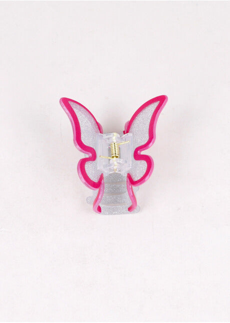 Pinza mariposa glitter ROSA