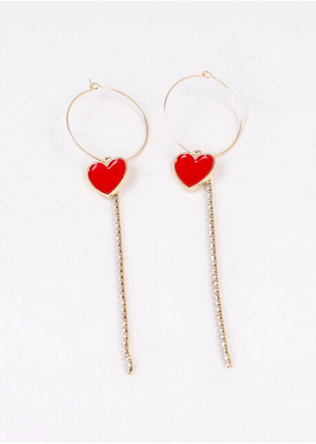 Arracadas Corazon Brillos ORO