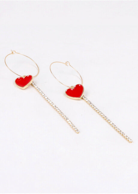 Arracadas Corazon Brillos ORO
