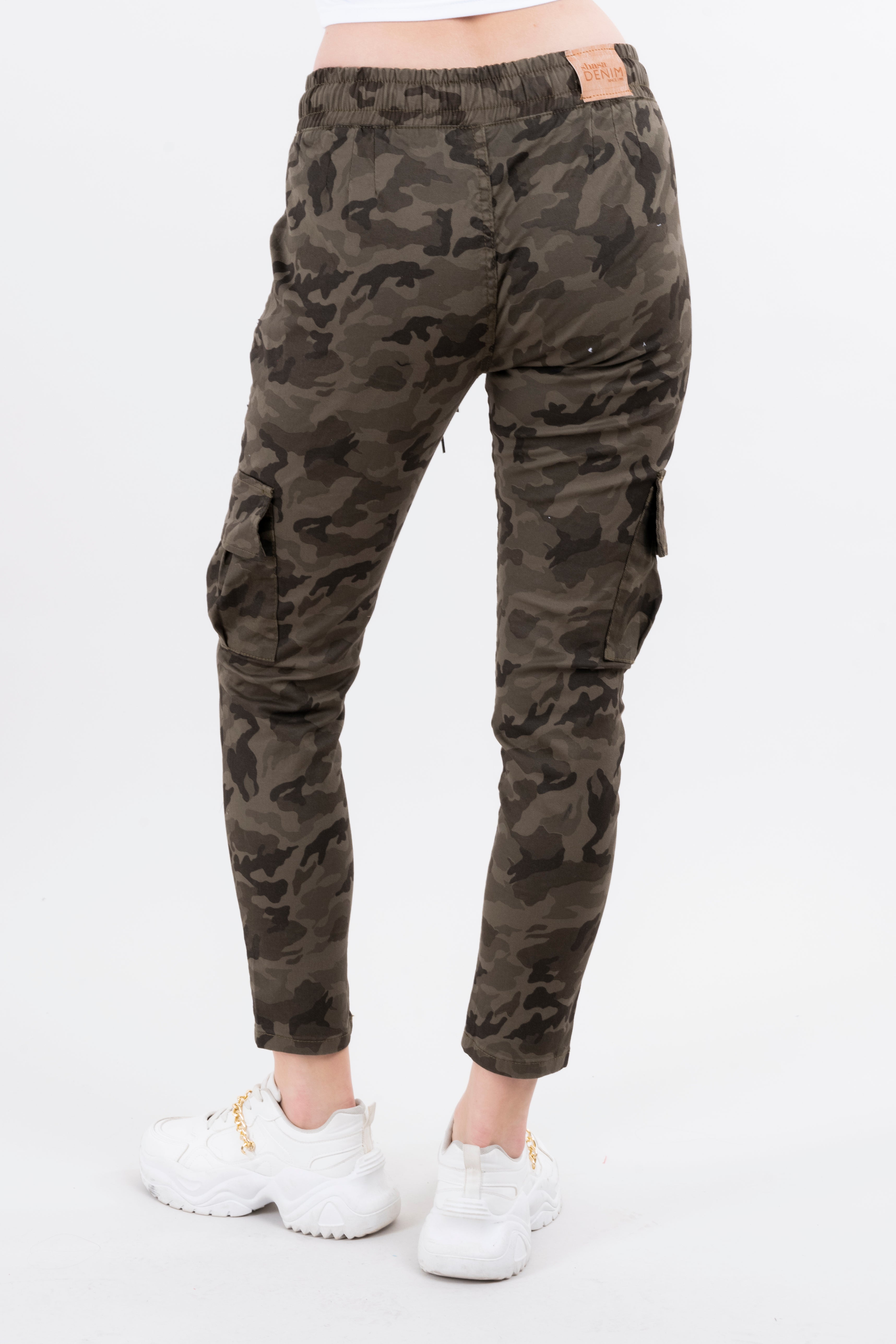 Jeans Cargo Cintas OLIVO COMBO