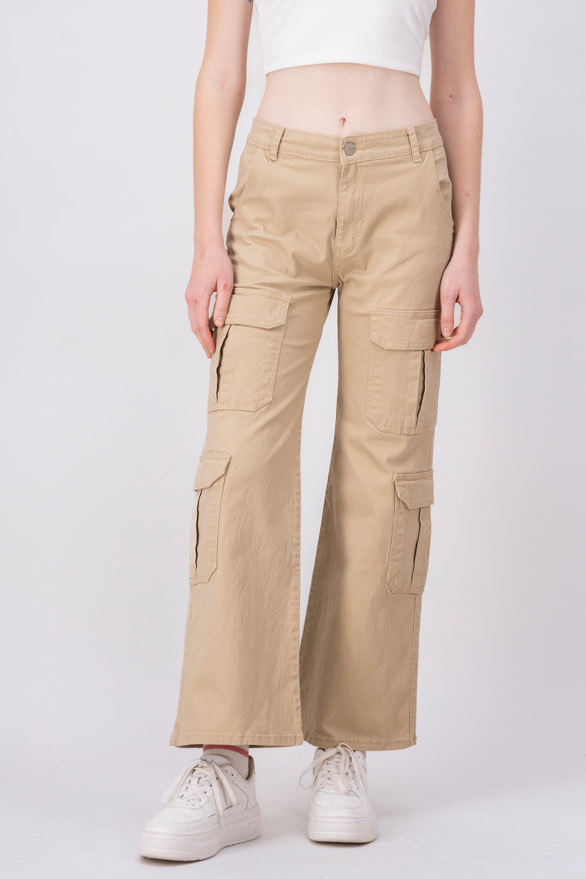 Jeans wide leg bolsas