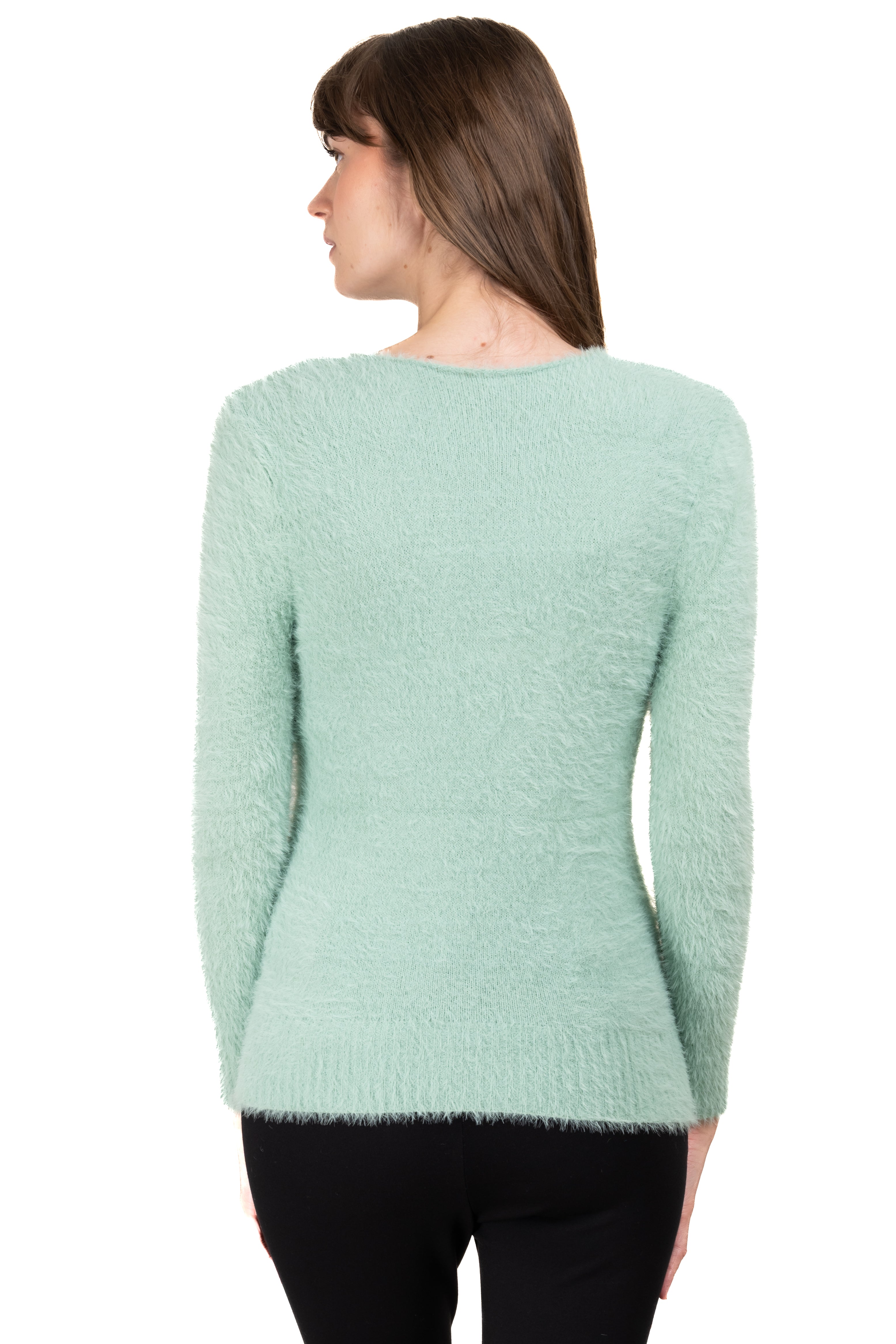 Suéter cuello v peluche JADE