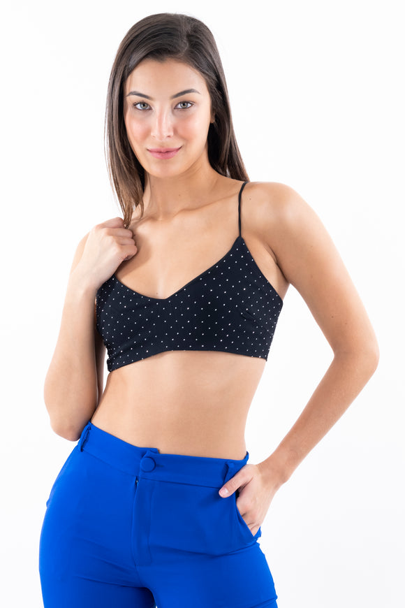 Top Crop Tirantes Brillos