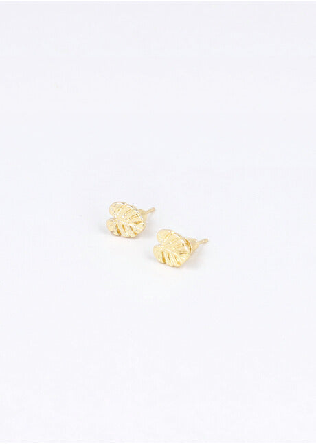 Aretes Hojita Tropical ORO